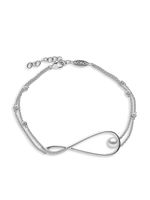 Yoko London bracelet Sleek en or blanc 18ct orné de perles Akoya et de diamants - Argent - thumbnail