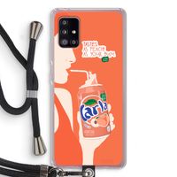 Peach please!: Samsung Galaxy A51 5G Transparant Hoesje met koord
