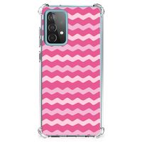 Samsung Galaxy A52 4G/5G Doorzichtige Silicone Hoesje Waves Pink - thumbnail