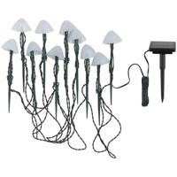 10 mini-paddenstoelen op zonne-energie om te prikken - LUMISKY - CHAMPY - 3,8 m - Padverlichting - Warm witte LED