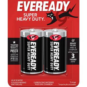 Eveready SHD D batterij (mono) Zink-kool 1.5 V 2 stuk(s)