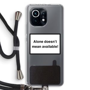 Alone: Xiaomi Mi 11 Transparant Hoesje met koord