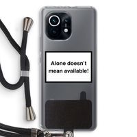 Alone: Xiaomi Mi 11 Transparant Hoesje met koord