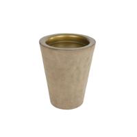 Theelichthouder Tiffany beige/goudkleurig 8 cm | 12 stuks