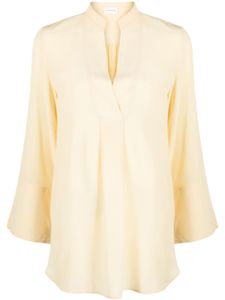 By Malene Birger blouse en soie à manches bouffantes - Jaune