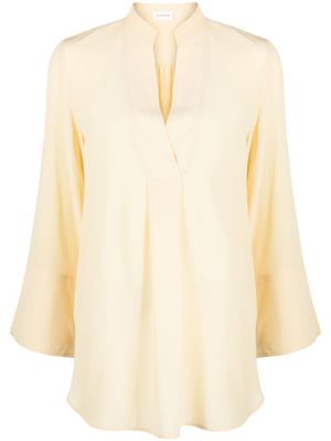 By Malene Birger blouse en soie à manches bouffantes - Jaune
