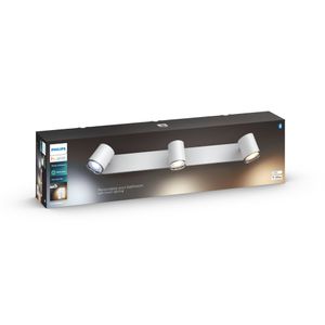 Philips Lighting Hue LED-plafondlamp voor badkamers 871951434089300 Hue White Amb. Adore Spot 3 flg. weiß 3x350lm inkl. Dimmschalter GU10 15 W