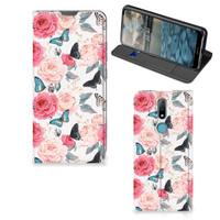 Nokia 2.4 Smart Cover Butterfly Roses