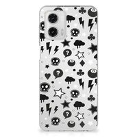 Silicone Back Case Motorola Moto G73 Silver Punk