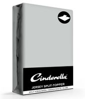Cinderella Jersey Split-Topper Hoeslaken Light Grey-Lits-jumeaux (200x200/210 cm)