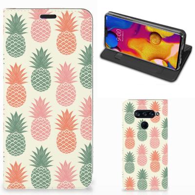 LG V40 Thinq | Flip Style Cover | Ananas