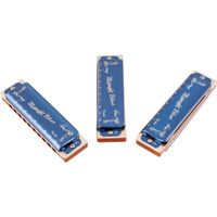 Fender Midnight Blues Harmonica 3-Pack mondharmonica set met opbergtas