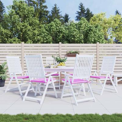VidaXL Tuinstoelkussens 6 st 40x40x4 cm stof roze