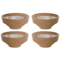 Geurkaars DKD Home Decor Natuurlijk Cottage 250 g (4 Stuks)