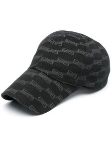 Balenciaga casquette en coton à imprimé monogrammé - Noir