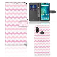 Xiaomi Mi A2 Lite | Telefoon Hoesje | Waves Roze Xiaomi Mi A2 Lite | Telefoon Hoesje | Waves Roze