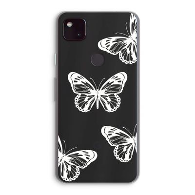 White butterfly: Google Pixel 4a 5G Transparant Hoesje