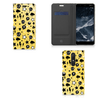 Mobiel BookCase Nokia 5.1 (2018) Punk Geel