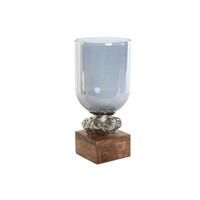 Kaarshouder DKD Home Decor 16,5 x 16,5 x 38,5 cm Kristal Aluminium
