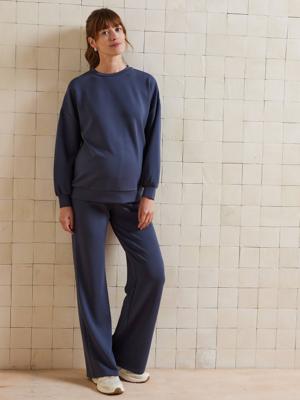 2-delige homewear set voor zwangere vrouwen leiblauw