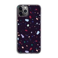 Dark Rounded Terrazzo: iPhone 11 Pro Max Transparant Hoesje