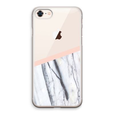 A touch of peach: iPhone 8 Transparant Hoesje