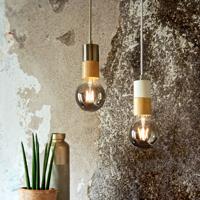 home sweet home combi fitting rond E27 mat satin / hout