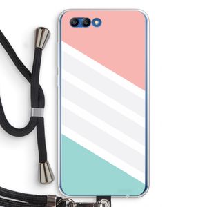 Strepen pastel: Honor 10 Transparant Hoesje met koord