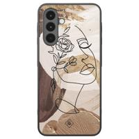 Samsung Galaxy A16 hoesje - Abstract gezicht bruin