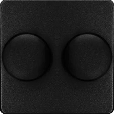 Enzo Kopp hk05 mat zwart afdekplaat + knop duo dimmer - 4621635
