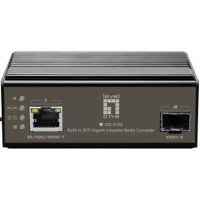 LevelOne IGC-0102 netwerk media converter 1000 Mbit/s Zwart