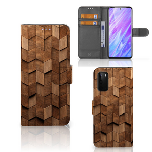 Book Style Case voor Samsung Galaxy S20 Wooden Cubes