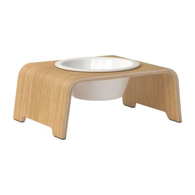dogBar® Honden voerbar Single, lichtbruin, Maat: M-Small