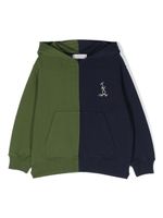 There Was One Kids hoodie colour block à logo brodé - Vert