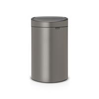Brabantia Touch Bin Afvalemmer - 40 liter - kunststof binnenemmer - platinum 114908