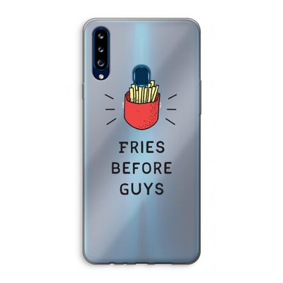 Fries before guys: Samsung Galaxy A20s Transparant Hoesje