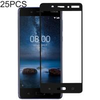 25 stuks volledige lijm volledige cover Screen Protector gehard glas film voor Nokia 8