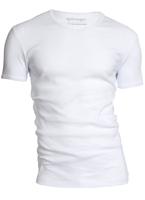 Garage Semi Bodyfit T-shirt V-neck Basic T-shirts White Garage Semi Bodyfit T-shirt V-neck Basic T-shirts White