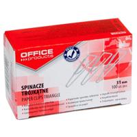 OFFICE products papierklemmen, 31 mm, gegalvaniseerd, driehoekig, doos van 100 stuks