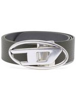 Diesel 1DR logo-buckle leather belt - Gris