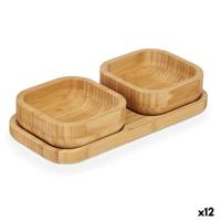 Set voor voorgerechtjes Kinvara Bruin Bamboe 23 x 4,5 x 11 cm 23 x 5,3 x 11 cm (12 Stuks)