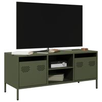 Tv-meubel 101,5x39x43,5 cm koudgewalst staal olijfgroen Tv-meubel 101,5x39x43,5 cm koudgewalst staal olijfgroen