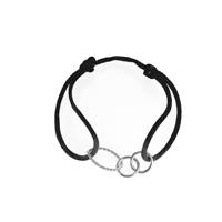 Go Dutch Label Armband 3 Ringen Zilver/Zwart Go Dutch Label Armband 3 Ringen Zilver/Zwart