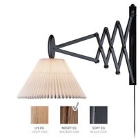 LE KLINT Sax 233-2/21 Wandlamp - Gerookt eiken met papieren kap - Wit - thumbnail