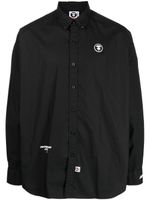 AAPE BY *A BATHING APE® chemise à logo imprimé - Noir