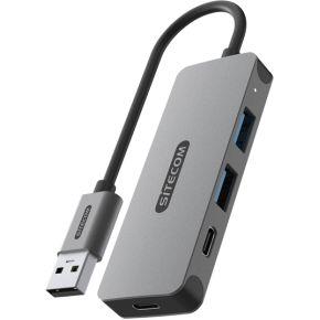 Sitecom USB-A to 2x USB-A + 2x USB-C Hub