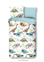 Good Morning Kinderdekbedovertrek "dino&apos;s" - Multi - (140x200/220 cm) - Katoen Flanel