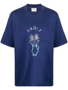 Drôle De Monsieur t-shirt à broderies - Bleu