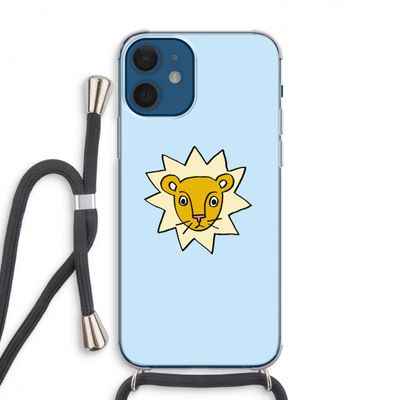 Kleine leeuw: iPhone 12 Transparant Hoesje met koord