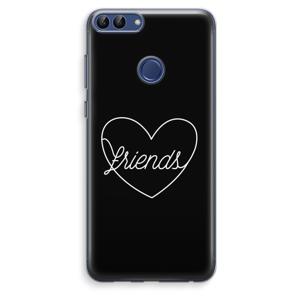 Friends heart black: Huawei P Smart (2018) Transparant Hoesje